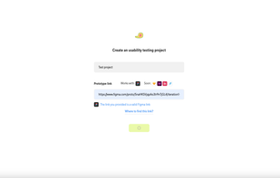 Import Prototype from Figma in order to create your first User Test