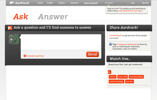 Main page after login.