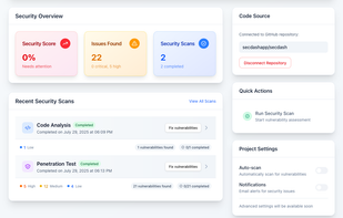SecDash screenshot 1