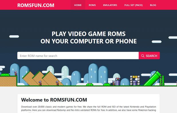 Romsfun: ROM website with more than 20000 decrypted ISOs and ROMs 