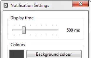 Notification config window