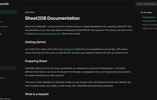 Sheet2DB screenshot 1