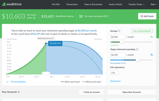 Wealthfront screenshot 1