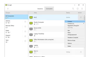 Connect to an unattended computer