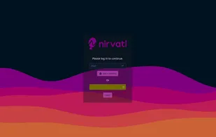 Nirvati login screen