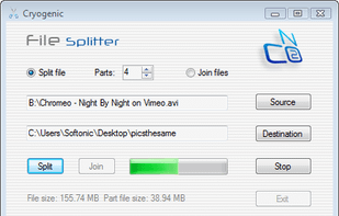 Cryogenic FileSplitter screenshot 1