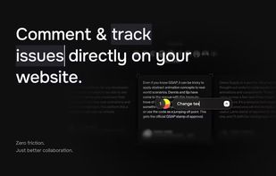 Comment & track issues directly on your website.