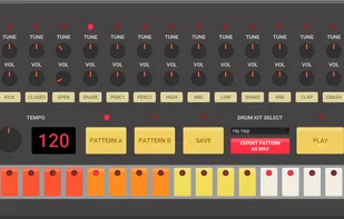 HTML5 Drum Machine screenshot 1