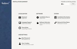 Anaconda installer screenshot 1