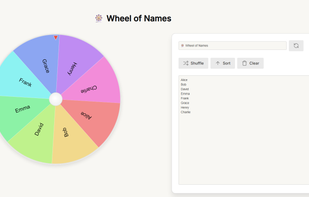Wheel of Names (Kin Fei Lee) screenshot 1