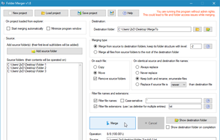 Folder Merger screenshot 1