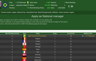 Apply to be a national manager for one season