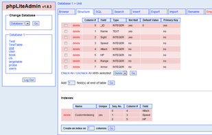 PHPLiteAdmin screenshot 1