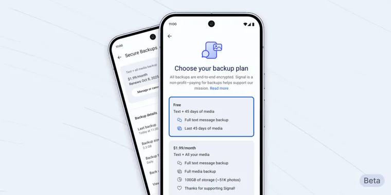 Signal introduces secure backups with encrypted message history across devices image