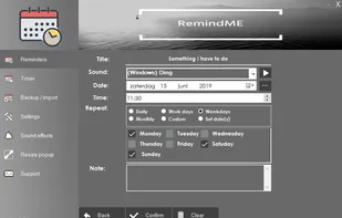 RemindMe desktop calendar screenshot 1