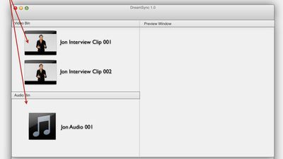 Step 1: 
Drag and drop your audio and video clips into DreamSync