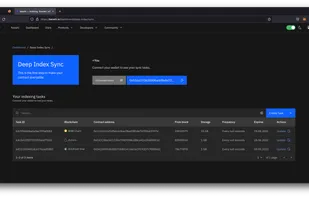 Kenshi Deep Index Dashboard: Sync Task list