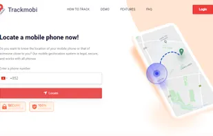 Homepage of TrackMobi