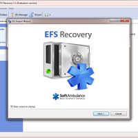 Recovery wizard to gain access to lost, damaged or encrypted EFS disk