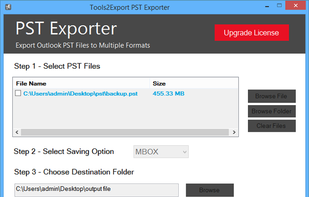 ToolstoExport PST Exporter screenshot 2