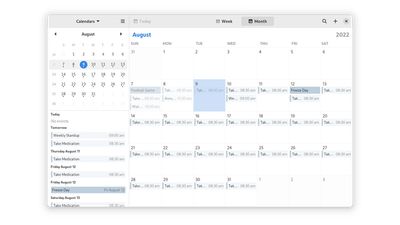 GNOME Calendar screenshot 1