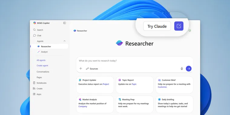 Microsoft integrates Anthropic's Claude models into 365 Copilot, moving beyond OpenAI image