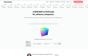 findmassleads is a B2B lead gen SaaS that helps you find good leads by technology.