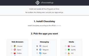 Chocosetup screenshot 1