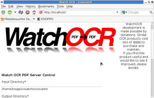 Web Interface Server Control