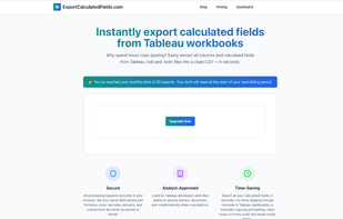 Homepage of ExportCalculatedFields