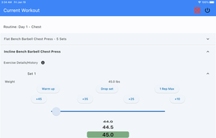 Gym Log Track screenshot 1