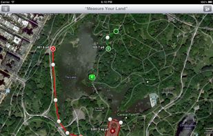 iPad app's main screen