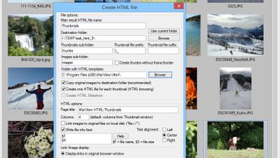 Thumbnail HTML export