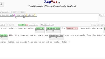 RegViz - Visual Debugging of Regular Expressions