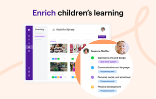 Get hundreds of activities from our activity library, create lesson plans, and connect with parents by posting to your news feed or sharing observations.