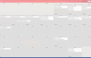 Calendar view to visually plan your month.