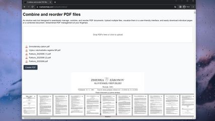 Preview of combining multiple PDFs 