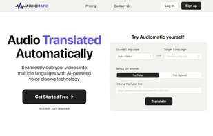Audiomatic Front Page