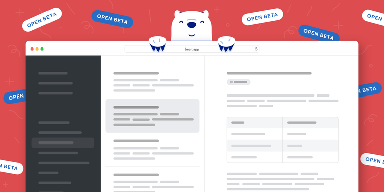 Markdown note-taking app Bear launches web version in public beta