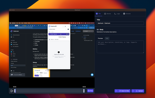 Edit Dashcam clips on your desktop with the Dashcam clip editor, then upload them to the cloud or save them locally!