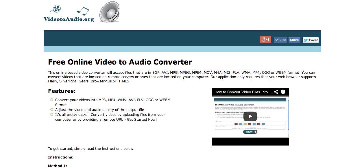 Free Online Video to Audio Converter