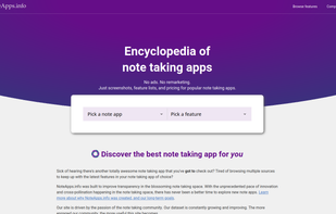 NoteApps.info screenshot 1