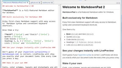 MarkdownPad screenshot 1
