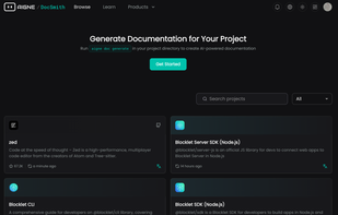 Generates docs, guides, and blogs from code and context. Model-agnostic, integrates into CI/CD pipelines, blockchain-anchored provenance.