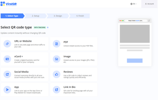 Dynamic QR code creation page