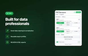 HTML Table Exporter screenshot 1