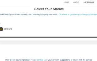 Main Streaming Page (Desktop)