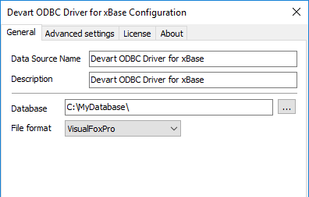 Devart ODBC Driver for xBase screenshot 1
