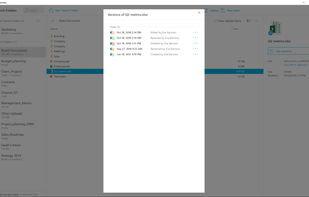 Keep track of changes and stay safe and productive. Users can roll back to any previous version of a document.
