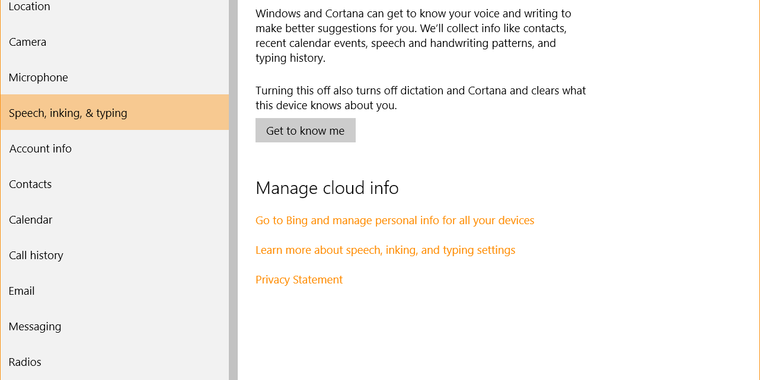 Windows 10 keylogger setting moved in the latest Creators Update image